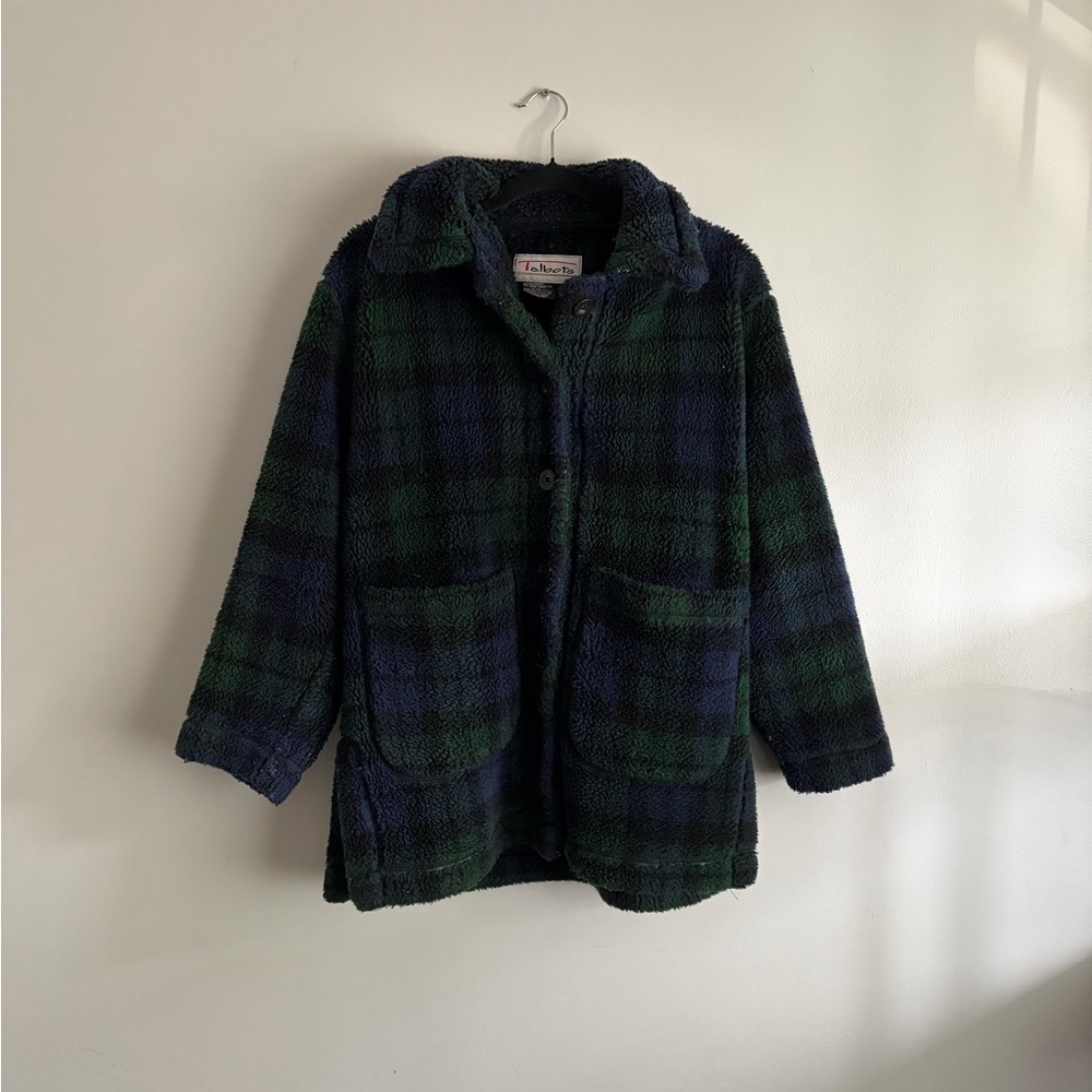 Talbots Plaid Shirt Jacket in Green and Blue